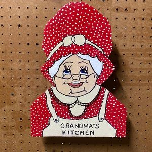 Handmade Red Grandma’s Kitchen Wall Art